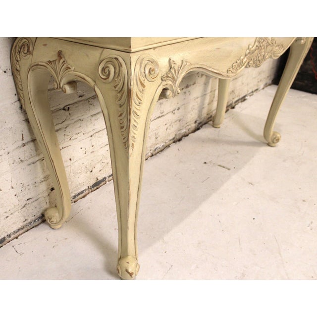Mid 20th Century Mid 20th Century Gorgeous Painted Console With Brown Marble Table Top For Sale - Image 5 of 15