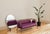 Essex Purple Leather Sofa by Javier Gomez For Sale - Image 3 of 8