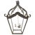French White Cast Iron Lantern Chandelier For Sale