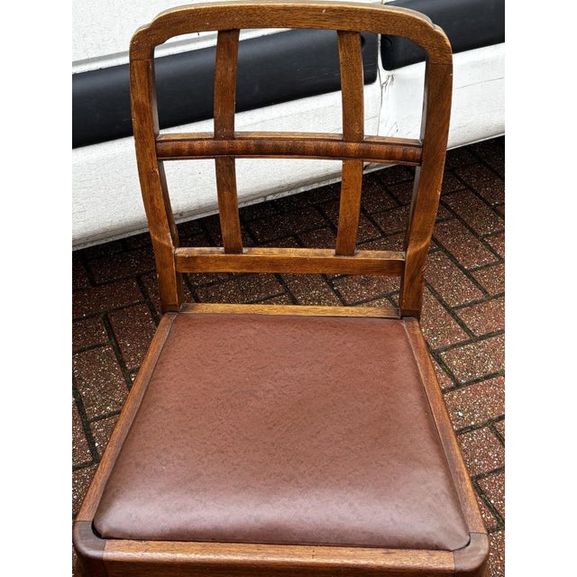 Wood Antique Dining Chairs, Set of 4 For Sale - Image 7 of 9