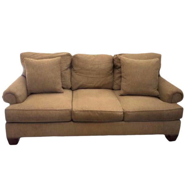 Henredon Fireside Brown Upholstered Sofa Chairish