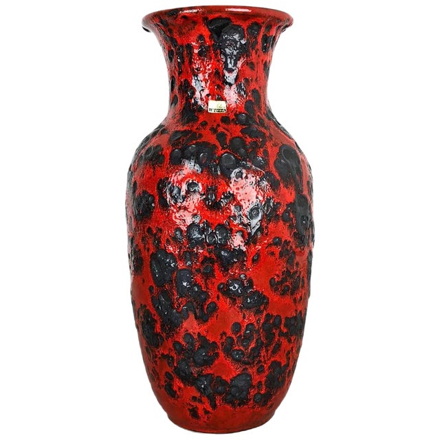 Large Pottery Fat Lava Multi-Color 239-41 Vase from Scheurich, 1970s For Sale