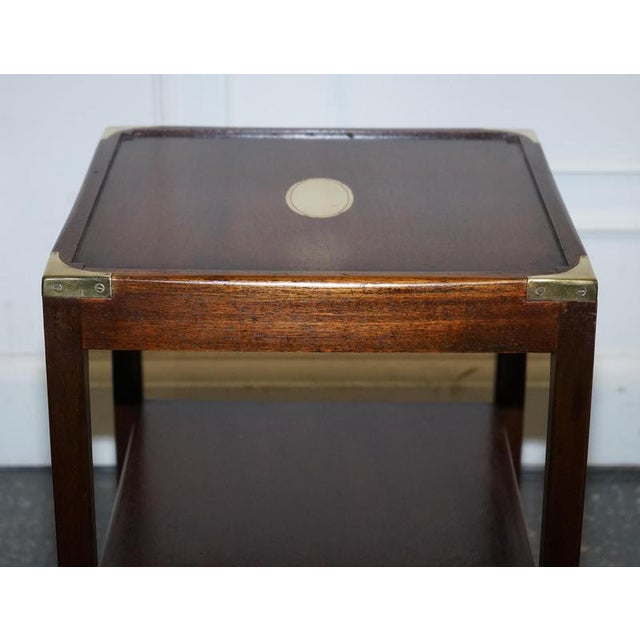Vintage Military Campaign Brass Side Tables from Kennedy London, Set of 2 For Sale - Image 5 of 14