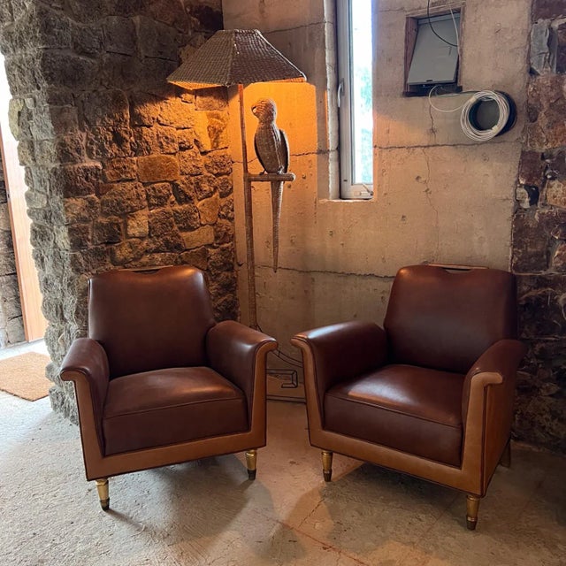 AMBIANIC presents 1950s Octavio Vidales for Muebles Johrvy Mexico City, Mexico Octavio Vidales sensational Leather Chairs...