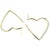 Modern 18k Yellow Gold Large Heart Hoop Earrings, A Pair For Sale - Image 3 of 4