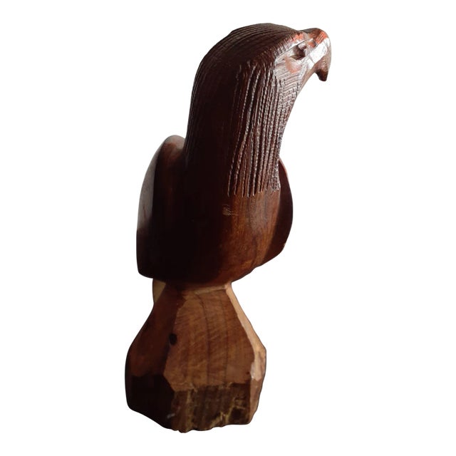 1980s Handcarved Ironwood Eagle Sculpture For Sale
