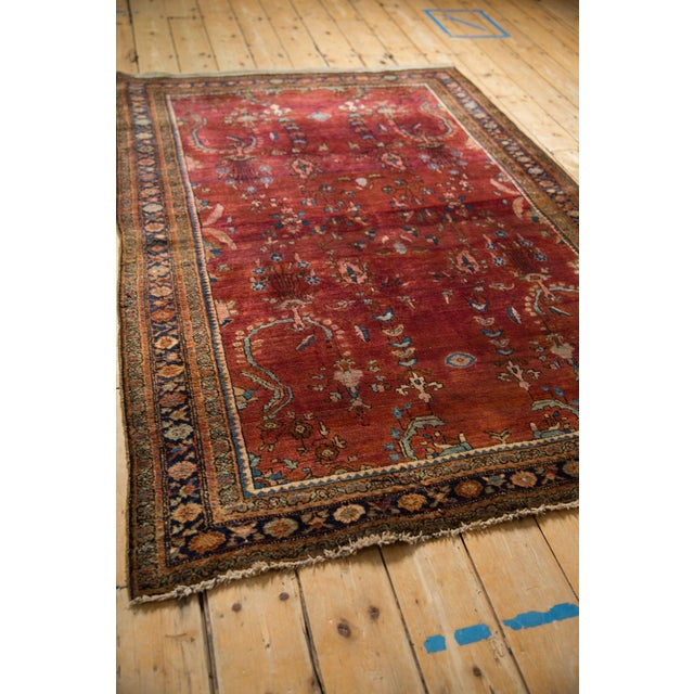1930s Vintage Persian Sarouk Floral Abrashed Wool Rug For Sale - Image 13 of 13