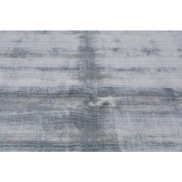 Contemporary Early 21st Century Modern Minimalist Hand Knotted Bamboo Rug With Soft Texture,8'X10' For Sale - Image 3 of 7