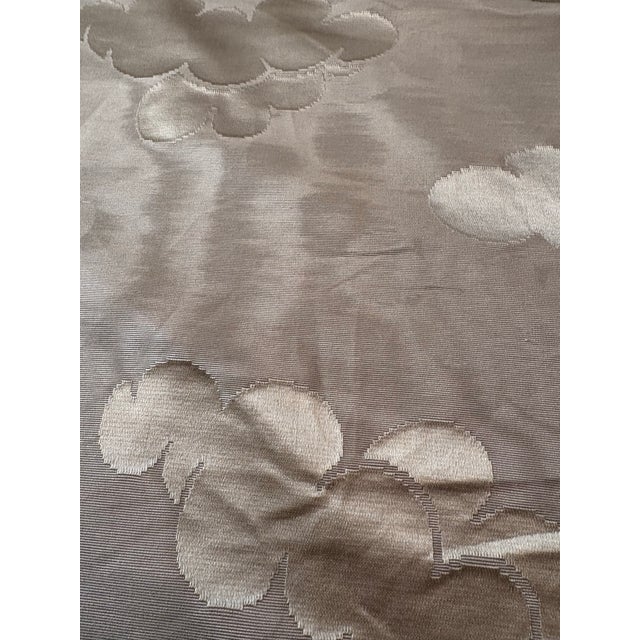 Textile 18 1/4 Yards of Clarence House Moire. Silk and Rayon Blend. Cloud Motif. Taupe For Sale - Image 7 of 9