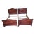 Vintage Pair of Mahogany French Provincial Twin Beds With Original Side Rails For Sale