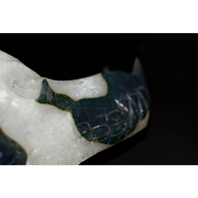 Late 20th Century Rock Crystal Geode Dragon Head Modern Sculpture 8.5 Lb For Sale - Image 14 of 14