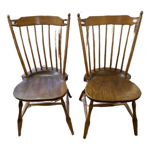 Mid Century LE Partridge Windsor Chairs - Set of 2 For Sale