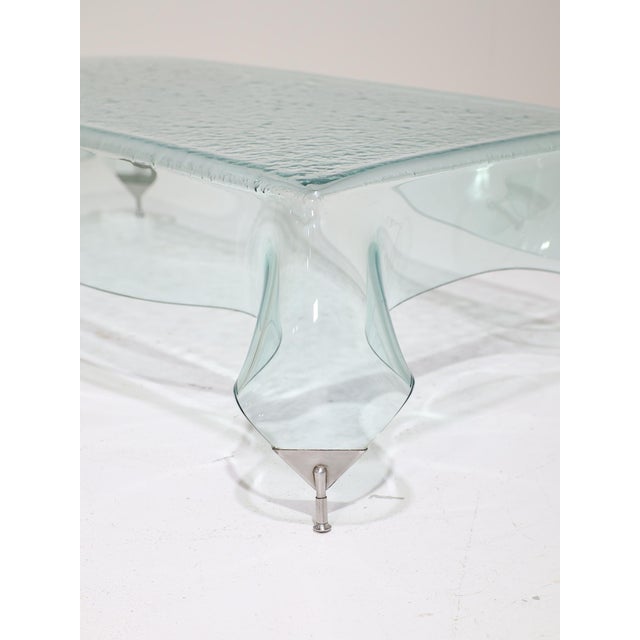 Metal Glass Handkerchief Coffee Table, Italy, 1980s For Sale - Image 7 of 15