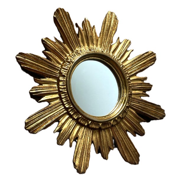 Wenz Giltwood Sunburst Mirror, Germany, 1960s For Sale - Image 6 of 11
