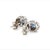 Natural Sapphire Diamond Stud Earrings 14k W Gold 0.64 TCW Certified For Sale - Image 4 of 12