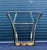 1970s Vintage 1970s Milo Baughman Style Gilt Metal & Glass Top Square Side Table For Sale - Image 5 of 7