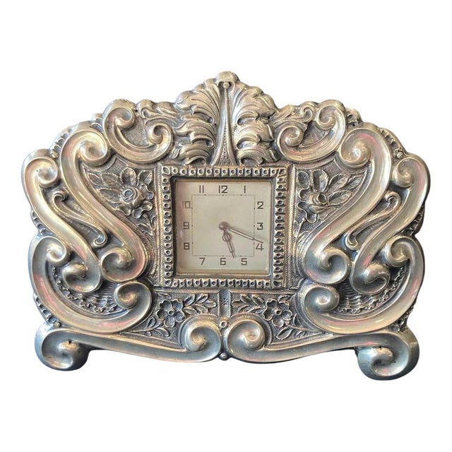 19th Century Large Clock in Silver, 1887 For Sale - Image 15 of 15