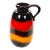 Mid-Century West German Glazed Porcelain Vase, Yellow, Red & Brown 10" Tall For Sale