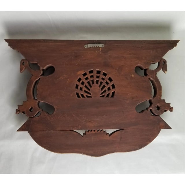 Late 20th Century Carved Wooden Peacock Shelf For Sale - Image 4 of 8