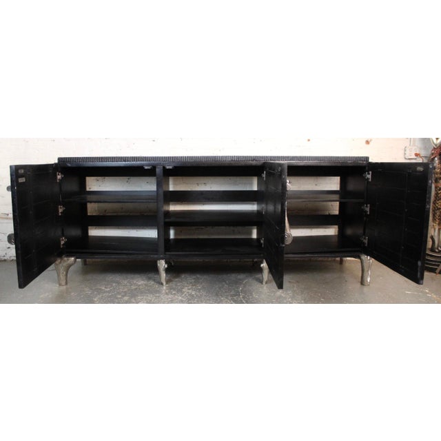 Metal Late 20th Century Global Views 'Branch' Cabinet in Black and Silver For Sale - Image 7 of 12