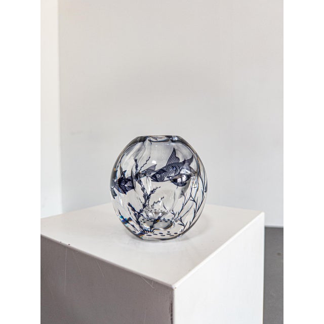 1930s Fish Graal Vase by Edward Hald for Orrefors, 1930s For Sale - Image 5 of 7