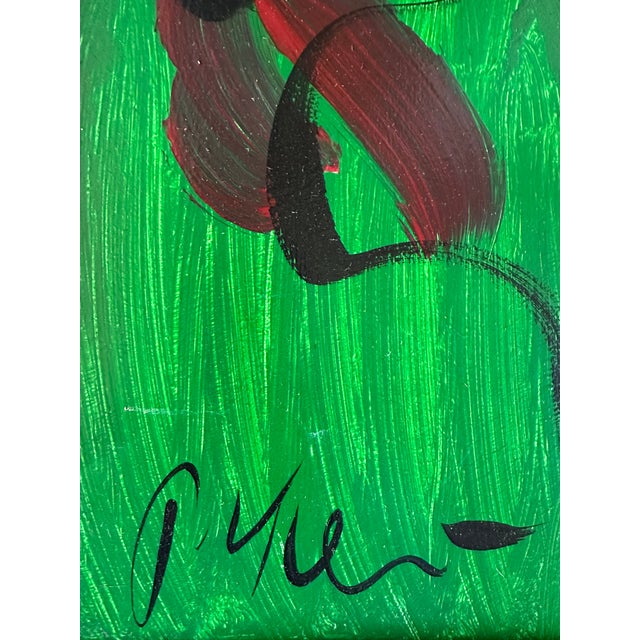 Abstract Original Peter Keil Abstract Portrait Painting Framed For Sale - Image 3 of 6