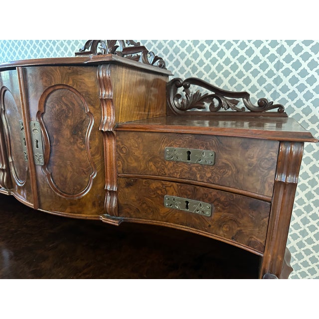 Wood Antique 19th Century Ladies Writing Desk With Matching Hand Painted Chair For Sale - Image 7 of 7