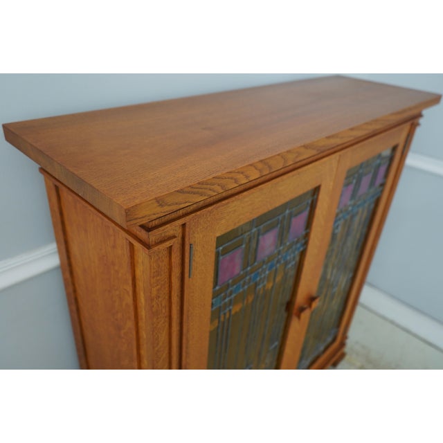 Brown Swartzendruber Frank Lloyd Wright Inspired Oak Bookcase For Sale - Image 8 of 18