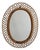 Vintage Italian Rattan Wall Mirror, 1960s For Sale