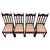 A handsome and well-crafted set of four 20th-century oak dining chairs, combining traditional barley twist detailing,...