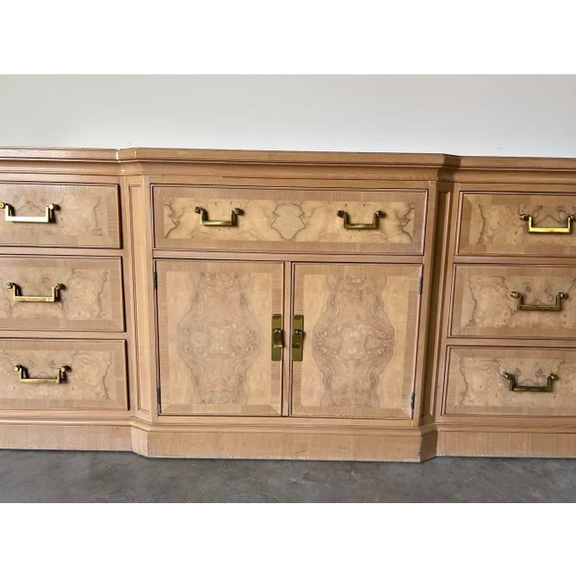 Vintage Burl Wood Dresser by Heritage From the Corinthian Collection For Sale - Image 9 of 12