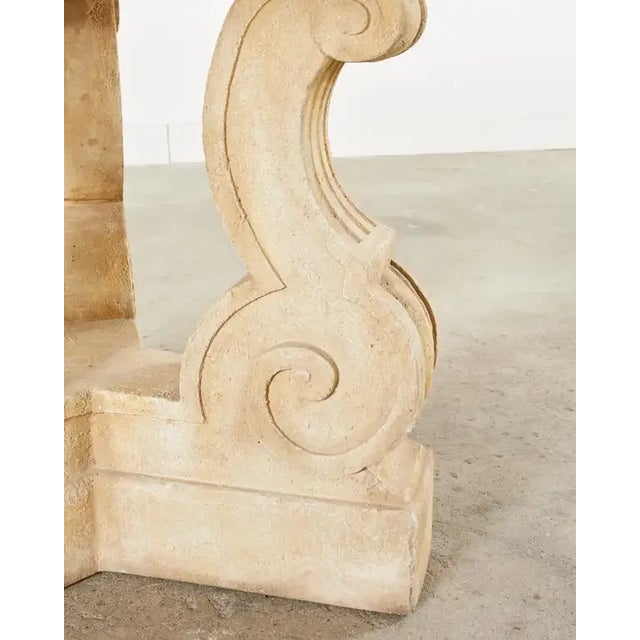 Michael Taylor Attributed Neoclassical Style Stone Center Table For Sale - Image 10 of 12