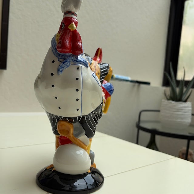 "Baking and Eggs" Chef Rooster From the Poultry in Motion Collection by Artist Sharon Neuhaus For Sale In Monterey, CA - Image 6 of 12