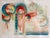 Mid-Century Modern 1970s Fantastic Abstract Watercolor by French Artist, Marie Luare-Ilie For Sale - Image 3 of 11