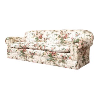 1980s Brunschwig and Fils Classic Cavendish Upholstered Floral Sofa For Sale