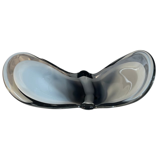 Mid-Century Flygsfors Coquille Art Glass Vase by Paul Kedelv, For Sale In New York - Image 6 of 14