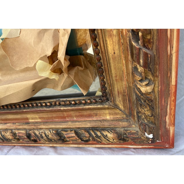 19th Century French Louis Philippe Giltwood Mirror For Sale - Image 12 of 15