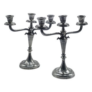 Silver Candlesticks from Mario Sorelli, Italy, 1950s, Set of 2 For Sale