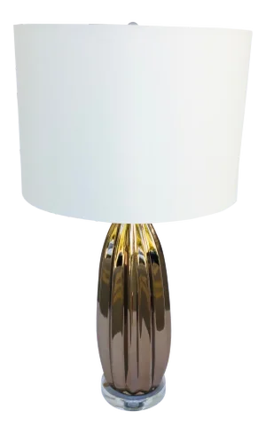 Cyan Co. Modern Bronze Glaze Ceramic Waverly Table Lamp