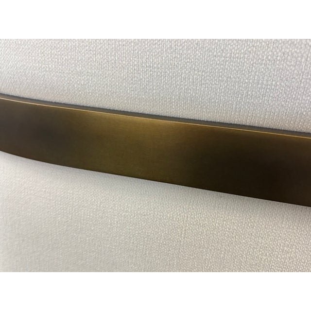 Linen Rh Reginald Swivel Chair For Sale - Image 8 of 18