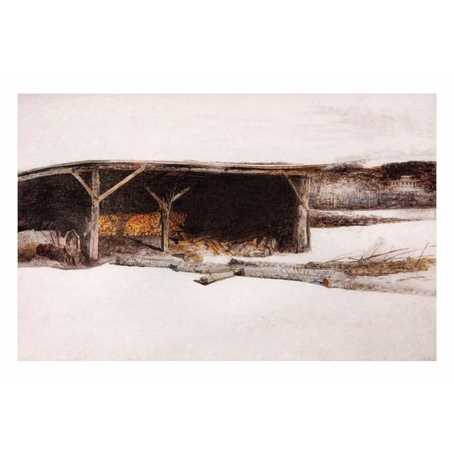 Paper Mid 20th Century Outbuilding Studies From Kuerners — Wyeth Study Series, Set of Four Float Mounted Prints, Gallery Framed (20” X 30”) For Sale - Image 7 of 11