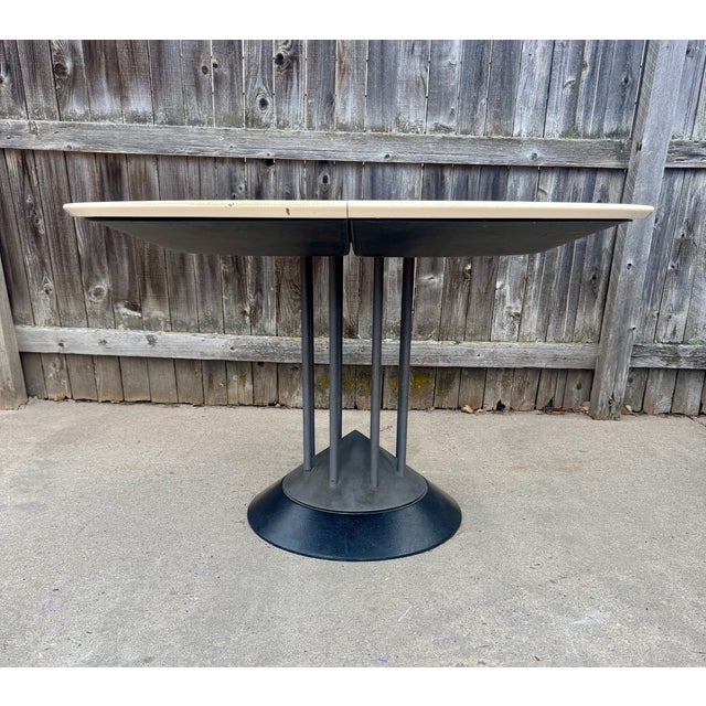 Wood Postmodern Extension Table Attributed to Peter Maly For Sale - Image 7 of 8