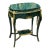 Decorative Green Accent Table – Bronze Ormolu Mounts With Gold Leaf Details For Sale