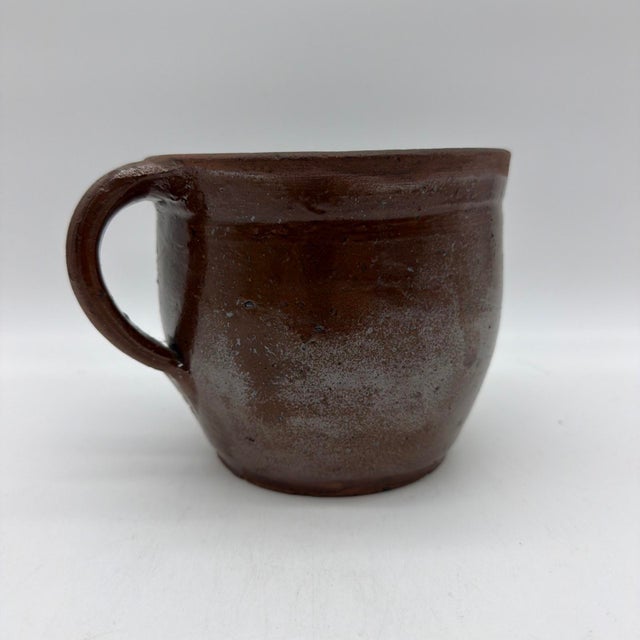 Antique Pennsylvania Redware Handled Crock, Lancaster County, Mid-19th Century For Sale - Image 4 of 13