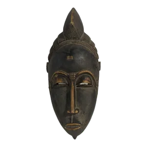 Old African Baule Portrait Mask 18" H