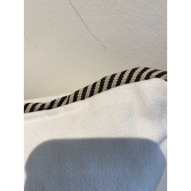 Modern Crisp White Lumbar Pillow For Sale - Image 3 of 3