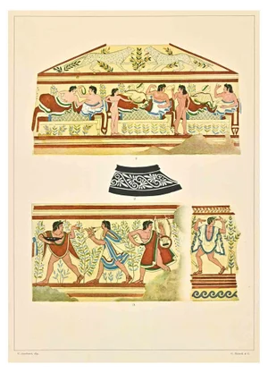 A. Alessio, Decorative Motifs: Etruscan, Chromolithograph, Early 20th Century