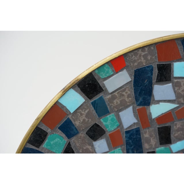 Mid-Century Mosaic Bowl or Wall Plate by R. Zimmermann for Ritter, 1950s For Sale - Image 4 of 10