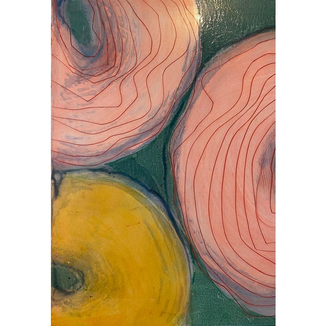 Abstract Marylyn Dintenfass, "AKEE" Oil Painting, Marylyn Dintenfass Modernist Abstract Expressionist Pop Art, 2008 For Sale - Image 3 of 6