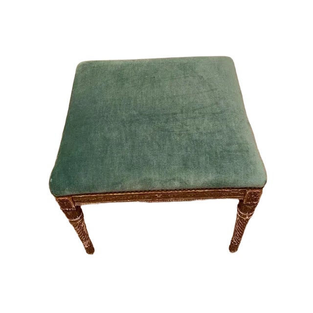 Antique French Square Stool For Sale - Image 4 of 9